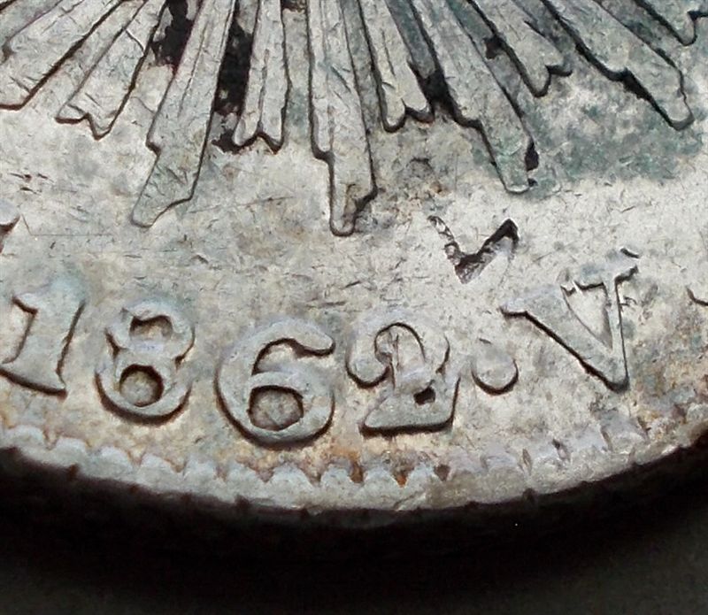 1862/1-Zs-8-Reales,-Chopmarked